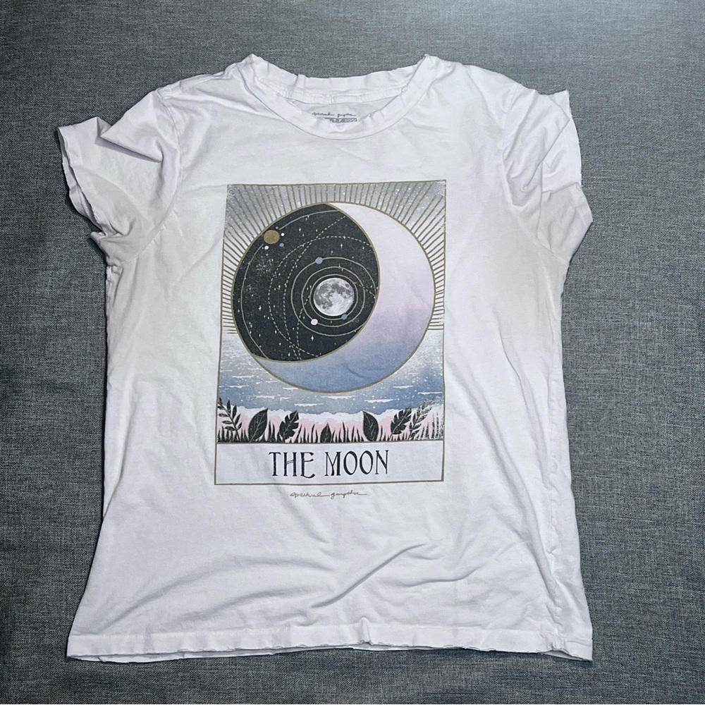 Spiritual Gangster White Graphic Relaxed Tee